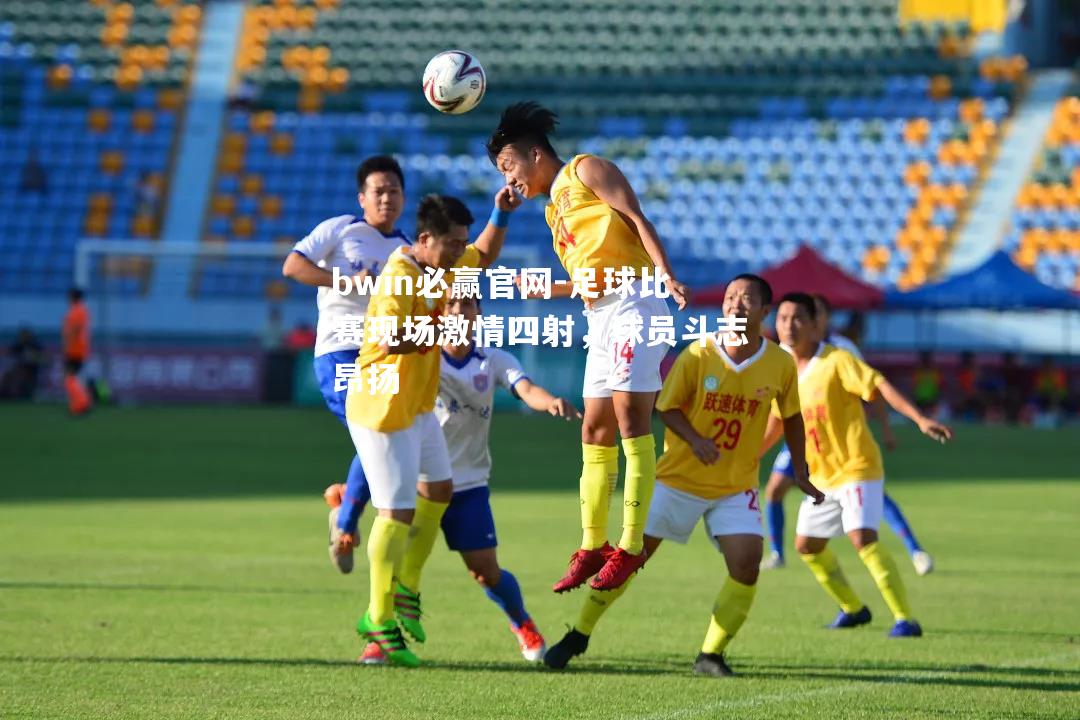足球比赛现场激情四射，球员斗志昂扬